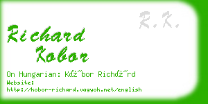 richard kobor business card